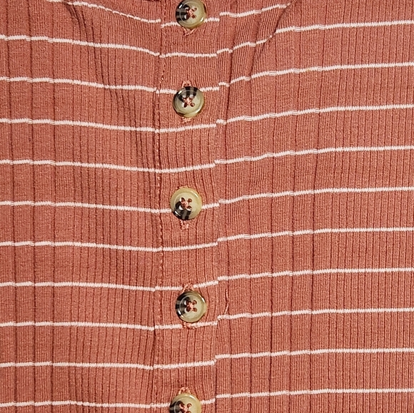 Set of 2 Arizona Jean Co. Blue & Orange Ribbed Striped Tank Mini Dress Size M - Picture 7 of 13